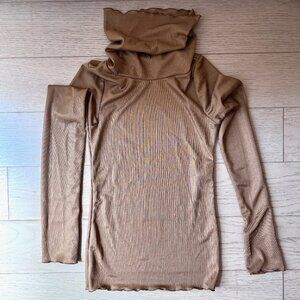 See by Chloe Ribbed Light Turtleneck Top